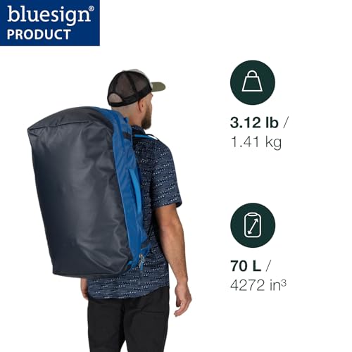 Image of Osprey Transporter 70L Durable Squffel Bag, Black OS | travel duffel, gear bag, weekender, water resistant, travel gear protection, Black color, OS size