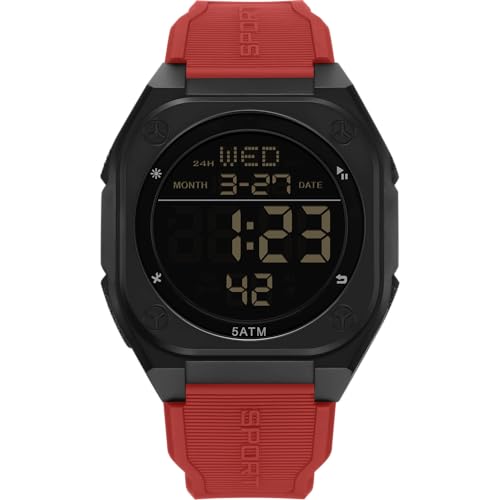 Montre numérique pour homme - Montres de sport militaires pour hommes - Montre-bracelet étanche avec cadran à gros chiffres et grande face - Extérieur pour...