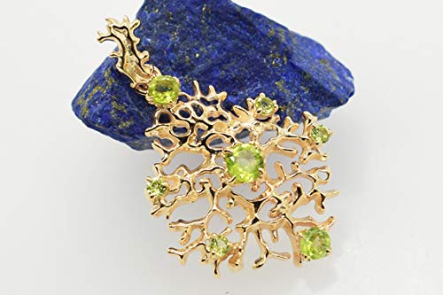 Péridot vert pendentif argent or rose pour éviter les bijoux ternes et fragiles - 5