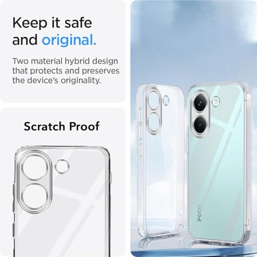 Image of Jkobi Silicone Back Cover Case for Poco X8 Pro (Clear Shockproof Case with Camera Protection | Soft and Flexible | Transparent)
