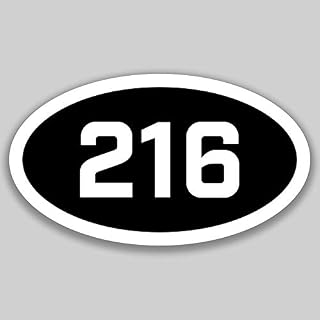 DHDM 216 Area Code Sticker Ohio Cleveland Brook Park Cleveland Heights City Pride Love | 5-Inches by 3-Inches | Premium Quality Vinyl UV Resistant Laminate PD2589