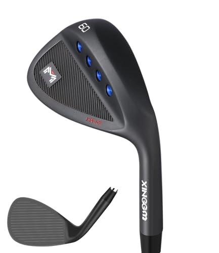 Forged Golf Wedge Set for Men or Individual 48/50/52/54/56/58/60 Degree Gap Wedge Sand Wedge for Men Right Hand,Milled Face for More Spin (Black, RH,60 Degrees)