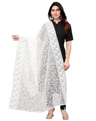 Chandrakala Net Dupatta for Women, Shawl Scarf Wrap Chunni, (D185)