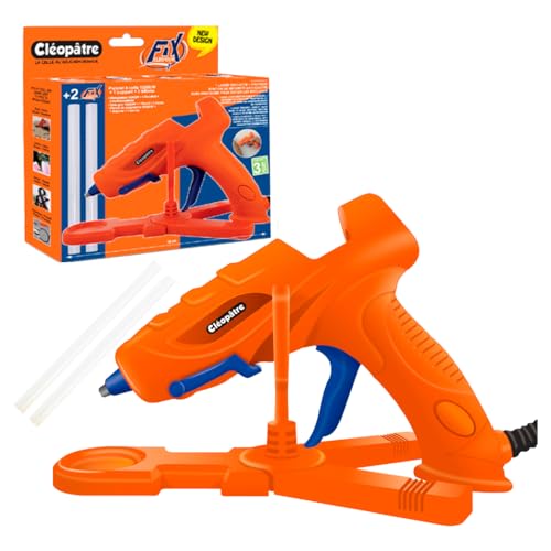 Cléopâtre Mini Pistolet à colle 20 W + 1 Support + 2 Batons