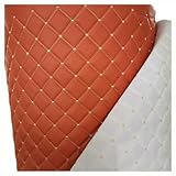 100cmx160cm Klassische Blumen Serie Kunstleder, Polster Stoff PU, Vintage PU-Leder Für Kunsthandwerk, Makeup (Size:1.6x1m/5.25x3.28ft)(Orange 3,1.6X4m)