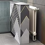 Generisch MDF-Wärmeschrank mit Lamellengitter, schützendes Lagerregal, belüftetes Design, leicht zu reinigen, ideal für Wohnzimmer und Schlafzimmer (60 x 70 x 25 cm)