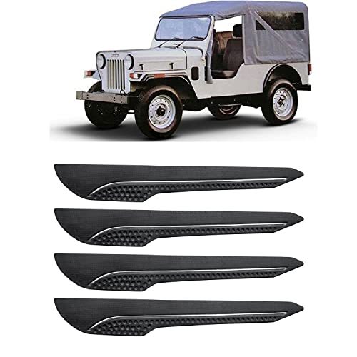 Image of AOSIS-Car Bumper Protector /Bumper Guard for Mahindra Jeep with Single Chrome Stripe (4-Pcs)
