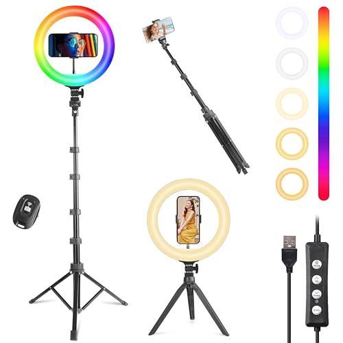 UEGOGO 10 Ring Light with Tripod Stand & Phone Holder
