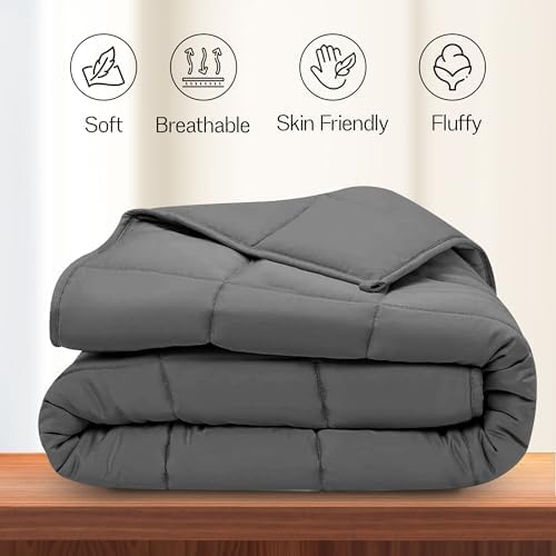 LUX Décor King Comforter – 102x90 Ultra-Soft Down Alternative Duvet Insert with Corner Tabs & Box Stitching, Hotel Quality Plush Microfiber Bedding, Oeko-TEX Certified - Grey - Image 5