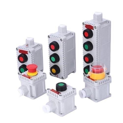 Bouton de démarrage arrêt d'urgence LA53-2/3 AC220V/380V plat vert pour panneau