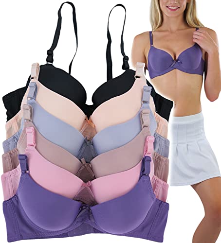 Image of ToBeInStyle Women's Pack of 6 Classic Style Underwire Supportive Padded Bras