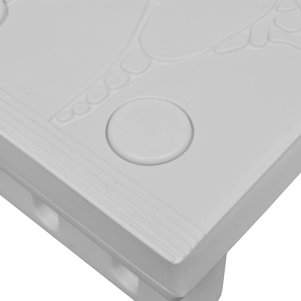 Escalier pour Spa, Marche pour Spa Jacuzzi Extérieur 70 x 65 x 34 cm Blanc