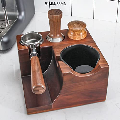 FZYE Estación de apisonamiento de café expreso, Caja de Golpe de café expreso, Soporte de apisonamiento de café con Base… - Imagen 3