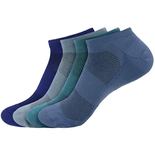 Image of BambooMN Men and Women's Rayon from Bamboo Low Cut Ankle Socks for Sports, Work and Everyday Wear - 4 Pairs - Unisex Sizing