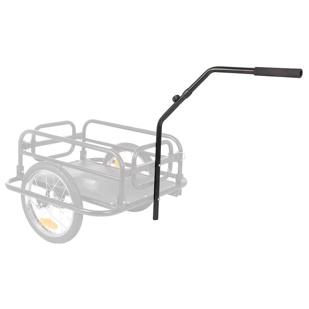 M-Wave HD, Testa Manuale per rimorchio Fold con Impugnatura in gommapiuma, Gancio montabile Unisex-Adulti, Nero