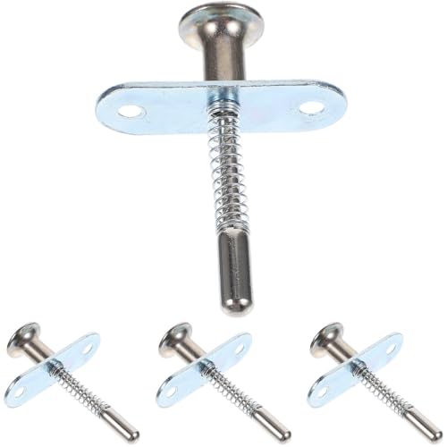 Zerodeko 4 Pestillos de Émbolo de Metal Resorte Hierro Resistente Corrosión Flexibilidad, Accesorios Seguros para Bebés para y Cama Pequeña
