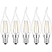 Produktbild 5 x LED Filament Leuchtmittel Windstoß Kerze 2W fast 25W E14 klar warmweiß 2700K (2 Watt Windstoß klar, 5 Stück)