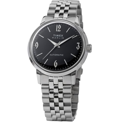 Image of TIMEX Marlin Black Round Dial Mechanical Automatic Men Watch - TWEG26712