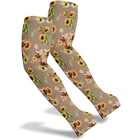 FISHEAL Sun Protection Arm Sleeves - Cattle Cooling UPF 50+ Sleeves with Thumbholes for Men Women Farming Gardening Cover