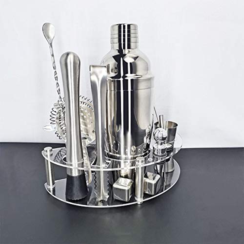 Set de Coctelera Profesional en Acero Inoxidable con 12 Piezas