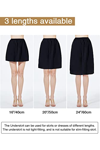 Image of BEAUTELICATE Womens Half Slip 100% Cotton Vintage Underskirt in 3 Lengths