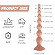 GKLWEJ Anal Kugeln, 250mm Anal Kette mit 8 Anal Beads & Dildo Saugnapf, Anal Dildo, Analdehner, Analkette Analplugs Dildos, Plug für Frauen Sex, Analkugeln für Mann, Hautfarbe