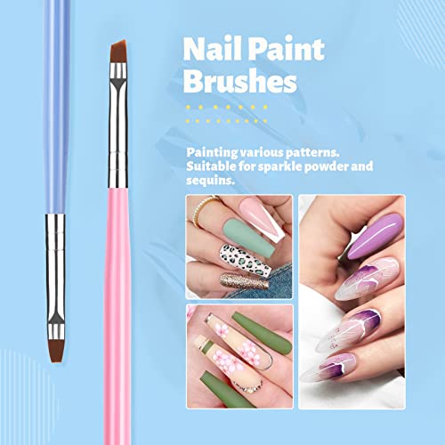 Nail Art Brushes, 7Pcs Nail Brushes For Nail Art With Nail Extension Gel Brush, Builder Gel Brush, Nail Liner Brush, Nail Dotting Brush And Nail Art Brush Holder For Nail Design Gel Polish #TOP4