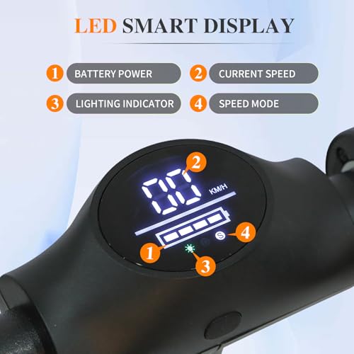 KHHK Elektroroller Kinder 6-12 Jahre Geschwindigkeit 12 km/h Faltbar LED Lichter Reichweite 8 km Doppelbremse