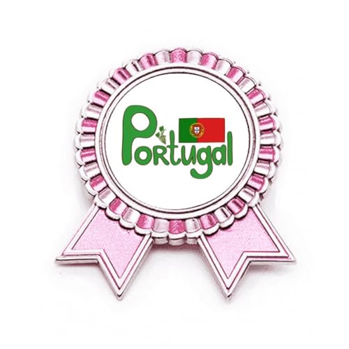 Broche drapeau du Portugal en métal vert taille M accessoire patriotique