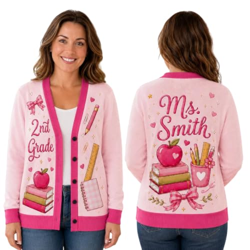 Personalized Teacher Cardigan 2, Multi 3