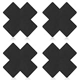 Cache-Tétons Noirs en Satin pour Femme – 2 Paires Pasties Jetables, Cache-Seins Adhésifs Doux & Nipple Tape pour Robes Dos Nu, Tenues Rave et Festivals