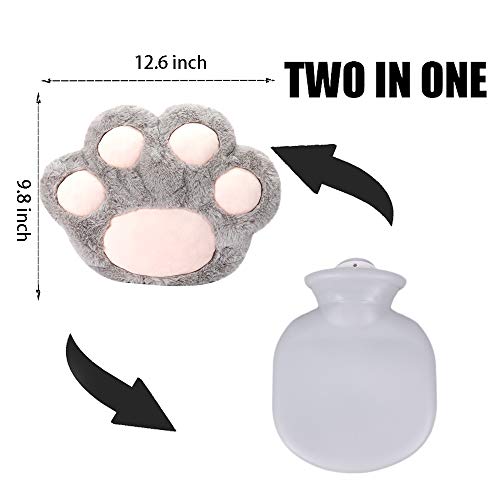 Chdn Rubber Hot Water Bottles Pain Relief With Cute Faux Fur Cover #TOP3