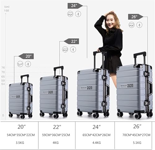 Luggage Travel Gear Hard Shell Suitcase Checked Luggage Suitcase With Spinner Wheels,Carry On Luggage For Women Men(D,26")2