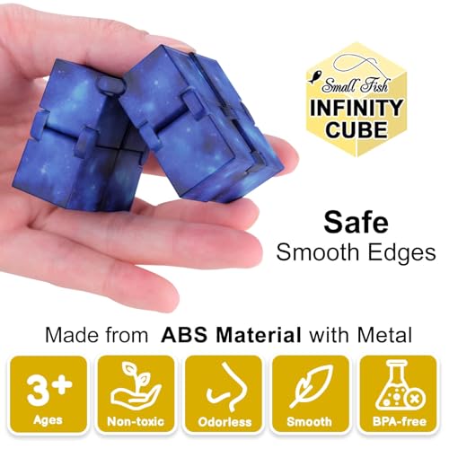 image for SMALL FISH Infinity Cube Toy Fidget Galaxy, Fidget Sensory Cube Toy fo