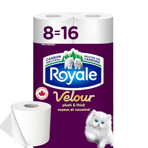 Papier hygiénique Royale Velour, 8 x 16 rouleaux