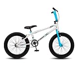 Bicicleta Aro 20 BMX Pro-X Série 1 Freestyle - Branco e Azul