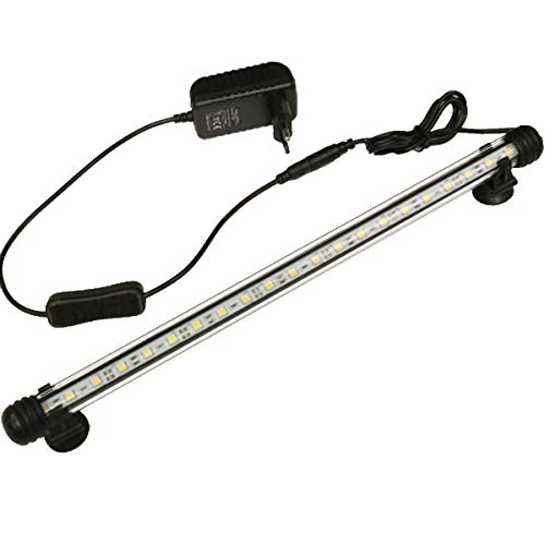 Aquarium Lamp, LED Éclairage Aquarium Amphibious Led Fish Tank Lighting D'energie Lampe Lumière Aquarium Plantes,30 LEDSHigh Quality,No noise (Blanc Et Bleu 52cm)