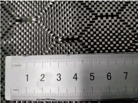 3K 240gsm Real Carbon Fiber Cloth Big Hexagonal Honeycomb Carbon Fabric Football Pattern ，30cm/50cm Length，40" / 100cm Width (Black, 1m x 30cm)