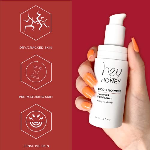 Hey Honey Good Morning Honey Silk Facial Serum | Daily Moisturizer, Replenishes And Protects Skin | Doubles As An Active Moisturizing Makeup Primer | 1 Oz #TOP5