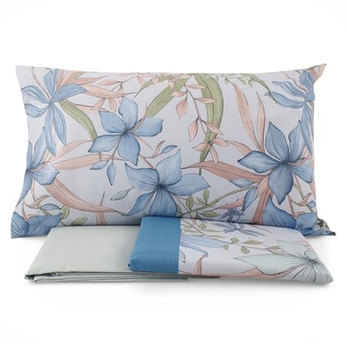 Gabel Completo lenzuolo Matrimoniale stampato su madapolan di puro cotone