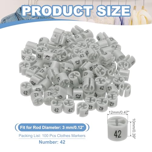Marqueurs ronds pour cintre numéro 42 pour dressing ordonné - 3