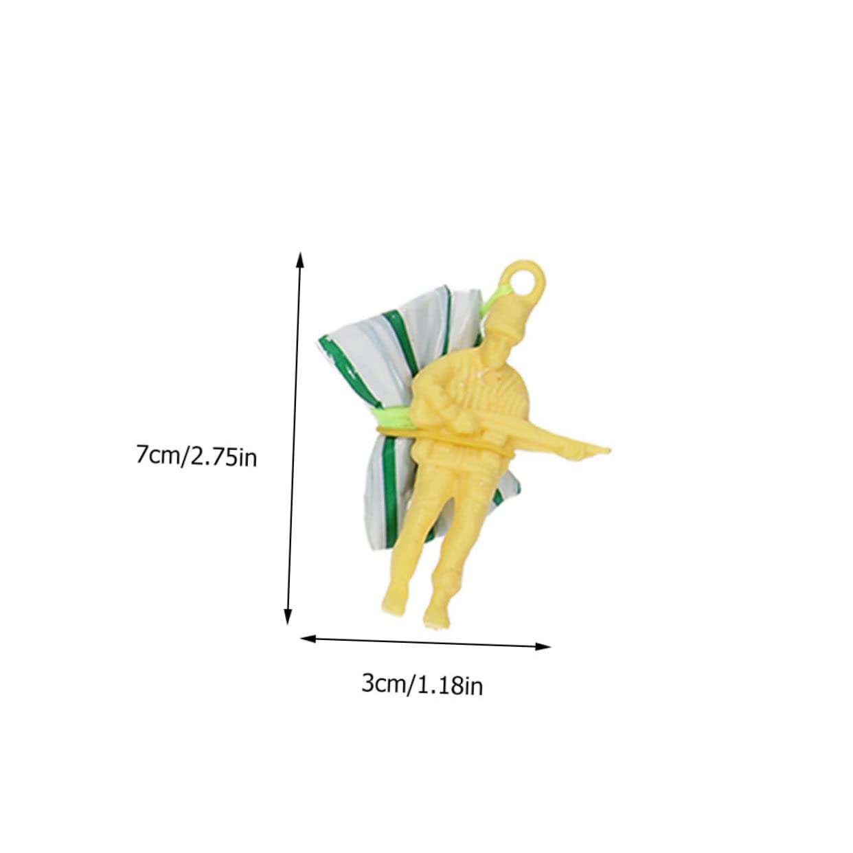 VANZACK 12pcs Mini Soldier Parachute Toys Camping Theme Flying Toys for Boys and Girls