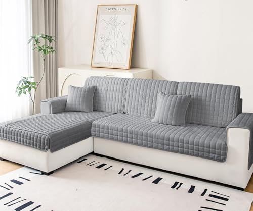 Housse de canapé d'angle sinlips pour rénover un meuble usé facilement - 3