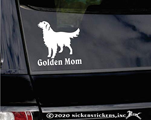 Golden Mom | NickerStickers® Golden Retriever Vinyl Window Decal Dog Sticker