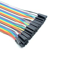 Oiyagai 120 Stück Dupont Kabel Set – 20cm Female to Female Jumper Wire, 40 Pin Flachband Kabel, Steckbrücken für Arduino, Raspberry Pi, Breadboard & DIY Elektronik Projekte – Ansicht 2
