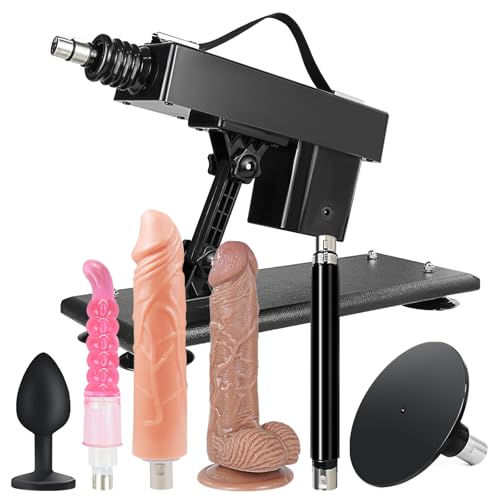 iKenmu Sexmaschine Sex Spielzeug Fickmaschine für Frauen Rosa Sex Dildos Maschine mit 4'Saugnäpfe Liebesmaschine Mann Frauen Paare Sex 4*Zubehör Automatische Masturbation Sexmaschinen Sextoy (braun)