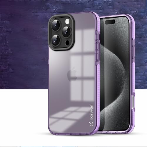Image of KARWAN Back Cover|iPhone 16 Pro Back Cover |Polycarbonate Material| Full Camera Protection |Perfectly Fit| Case for iPhone 16 Pro - Purple