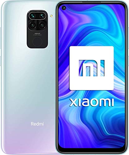 Xiaomi Redmi Note 9 - Smartphone con Pantalla FHD+ de 6.53' DotDisplay (3 GB+64 GB, Cámara cuádruple de 48 MP con IA, MediaTek Helio G85, Batería de 5020 mAh, 18 W de Carga rápida), Blanco