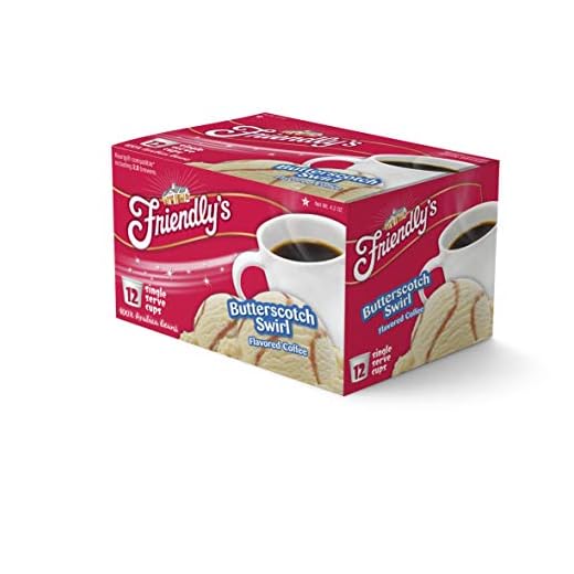 Friendly's Flavored Ice Cream Coffee Pods, Compatible with Keurig K Cup Brewers (Butterscotch Swirl, 12 Count)