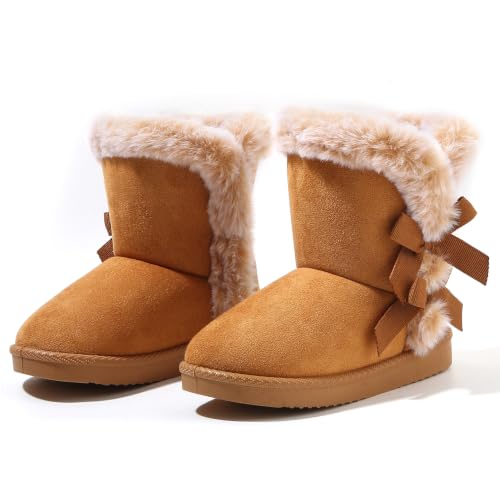 Image of Femizee Girls Boys Warm Winter Boots Kids Outdoor Snow Boots(Toddler /Little Kid)